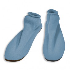 Slipper Socks Medium Non-slip Hard Sole Sky Blue Pair