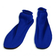 Slipper Socks Large Non-slip Hard Sole Navy Blue Pair