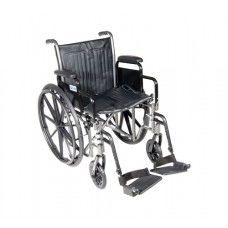 Wheelchair Fixed Arms 18 Swing-Away Footrests Dual Axle