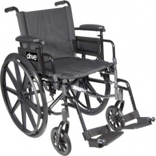 Wheelchair Ltwt K-4 Flip-Back Full Arms & S/A Footrests 16