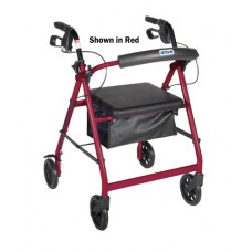 Rollator 4-Wheel with Pouch & Padded Seat Black - Drive