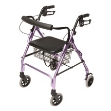 Rollator 4-Whl Lite - Lavender Pad Seat Loop Brk Lumex