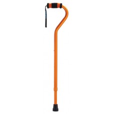 Standard Offset Walking Cane Adjustable Aluminum Orange