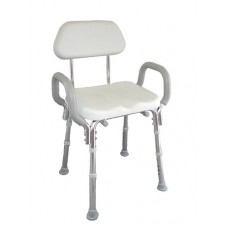 Padded Shower Chair with Armrests and Back