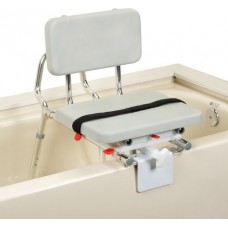 Snap-N-Save Sliding Tub-Mount Trsfr Bench w/Pad Swvl Seat/Bk