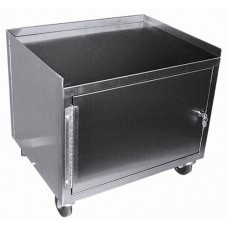 Cabinet Cart W/Drawer St/S Single Locking w/2 Shelves