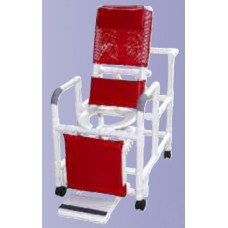 Reclining Shower Chair w/Dlx Elongated Commode Seat PVC