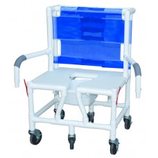Shower/Commode Chair Baria PVC w/ Seat & Dual Drop-Arms