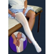 Zippy Anti-Em Stockings Knee Large-Regular White Pair