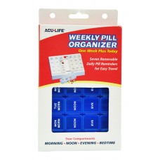 Pill Organizer Weekly w/28 Com One Week Plus Today\' Blue