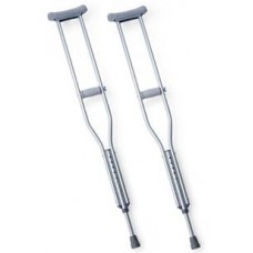 Crutches Alum Adjustable (pr) Youth Medline